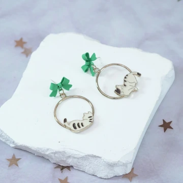 貓咪與雕魚燒×六套件單邊耳環組.avif