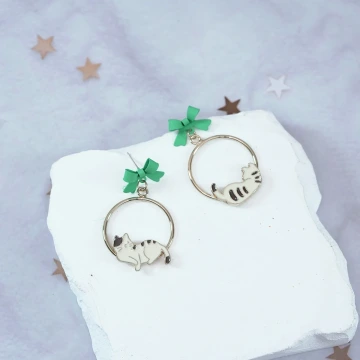 貓咪與雕魚燒×六套件單邊耳環組.avif