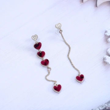 朱槿磚紅璀金亮面×穿戴式手指甲片×二十四入 .avif