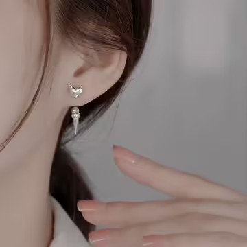 惡魔愛心椎子&times;轉珠耳環