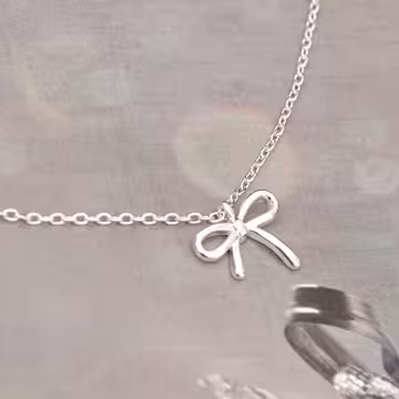 925銀飾&times;小清心蝴蝶結&times;鎖骨項鍊