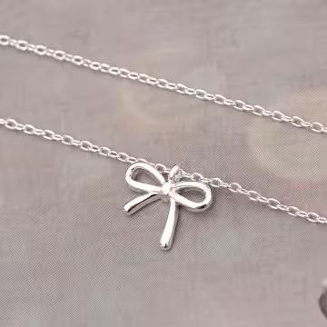 925銀飾&times;小清心蝴蝶結&times;鎖骨項鍊