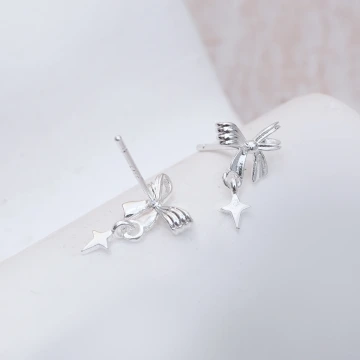 925銀針&times;蝴蝶結閃光芒&times;耳環.avif