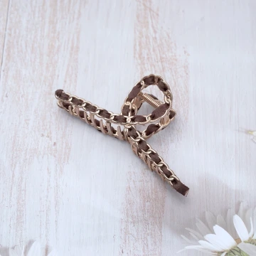 鍊條鏤空布藝&times;鯊魚夾&times; 共五色.avif