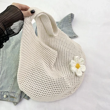 慵懶小花針織&times;肩背包&times;卡其.avif