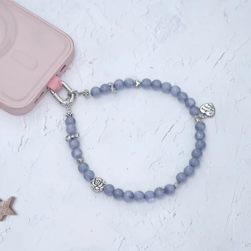 海藍琉璃玫瑰愛心&times;手機腕帶掛繩.avif