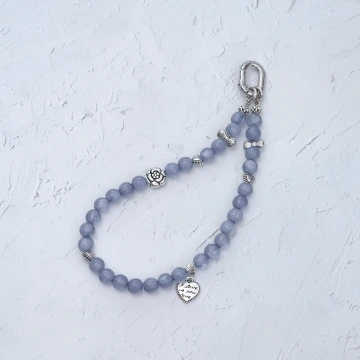 海藍琉璃玫瑰愛心&times;手機腕帶掛繩.avif