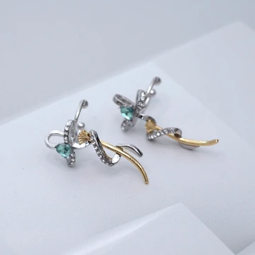 十字纏繞晶鑽&times;U型耳骨夾.avif