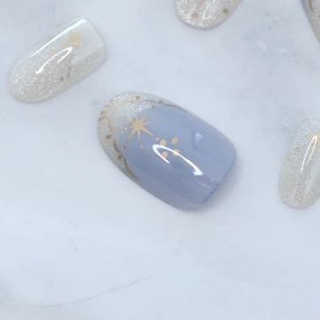 貓眼繽紛小花亮面×穿戴式手指甲片×二十四入.avif